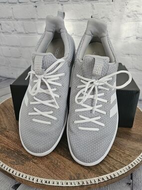 Adidas Women's Lite Grey Knit Court Sneakers
